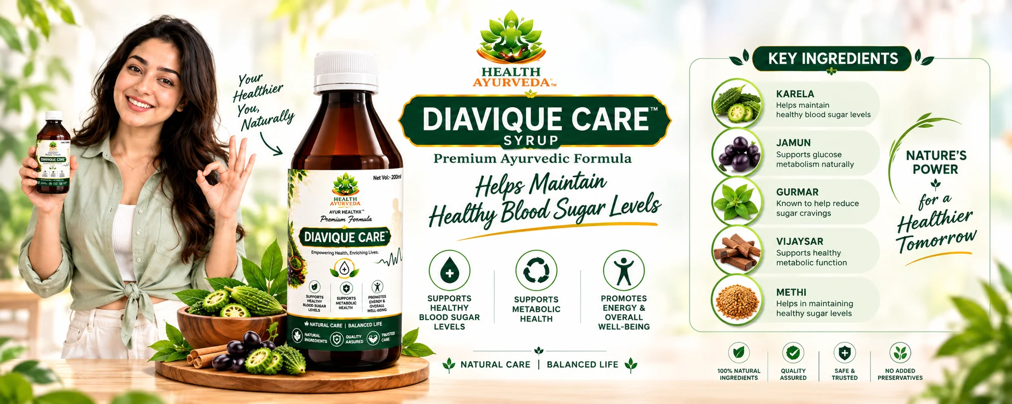 Diavique Care Ayurvedic Wellness Banner